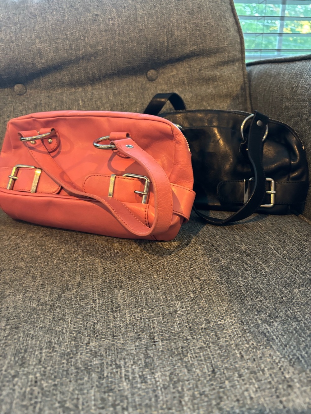 2 Banana Republic Shoulder Bag with Silver Hardware Rose and Black